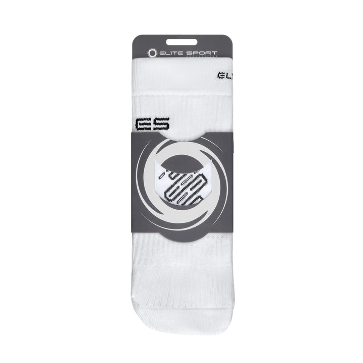 Elite Anti Slip Sport Socks White - three pair pack